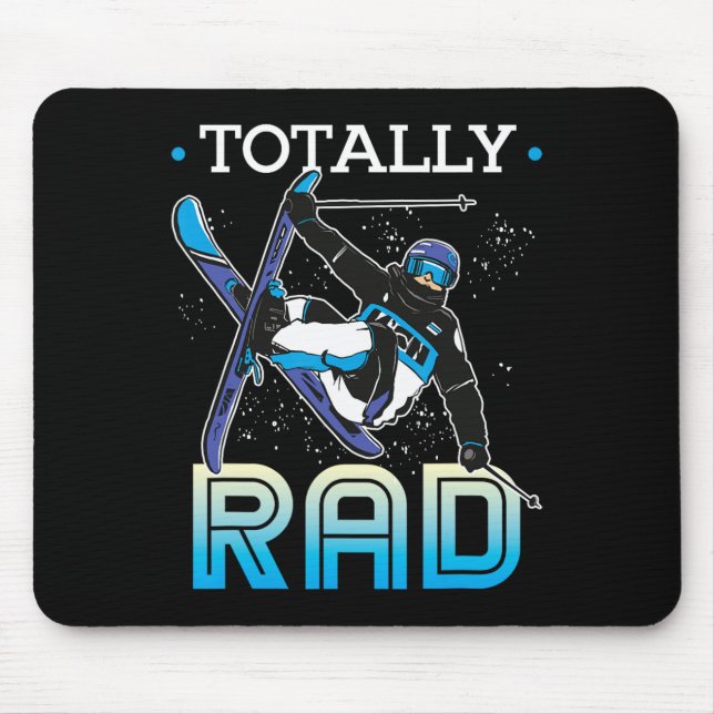 Skiing Outfit Nordic Skier Ski Totally Rad  Mouse Mat (Front)