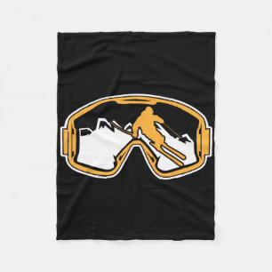Skiing Outfit Ski Googles Nordic Skiing Skier Fleece Blanket