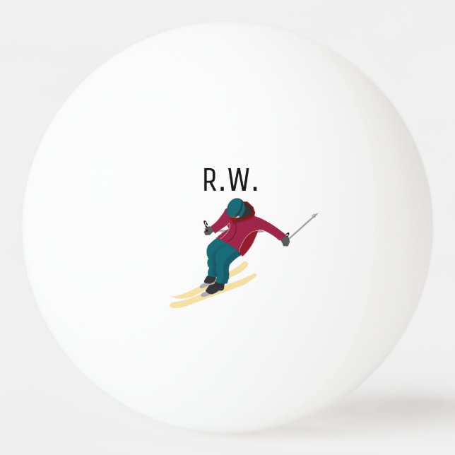 Skiing Ping Pong Ball (Front)