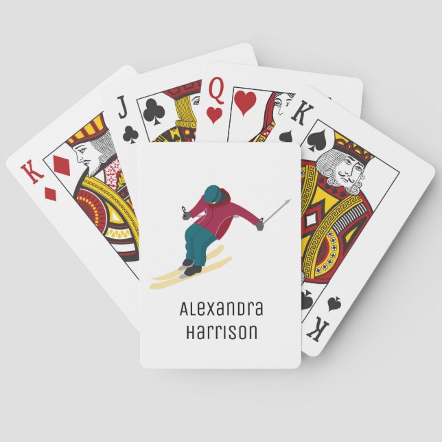 Skiing Playing Cards (Back)