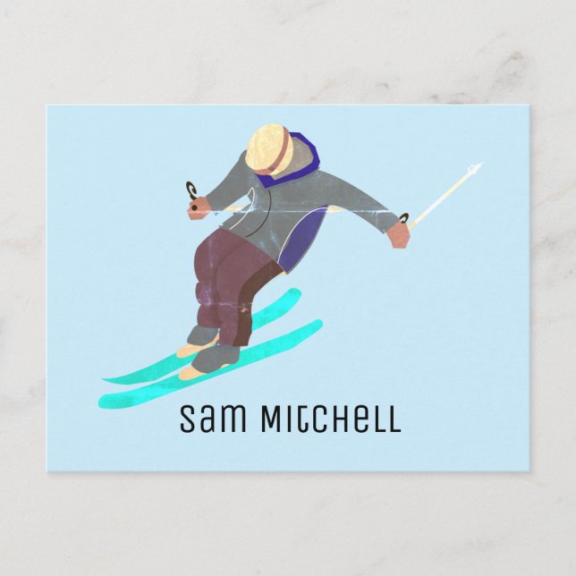Skiing Postcard (Front)