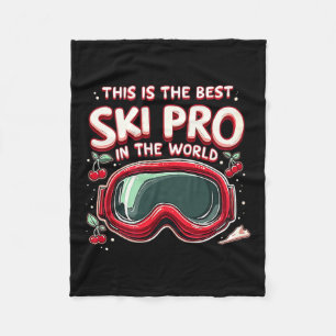Skiing pro sports snow fleece blanket