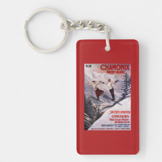 Skiing Promotional Poster Key Ring