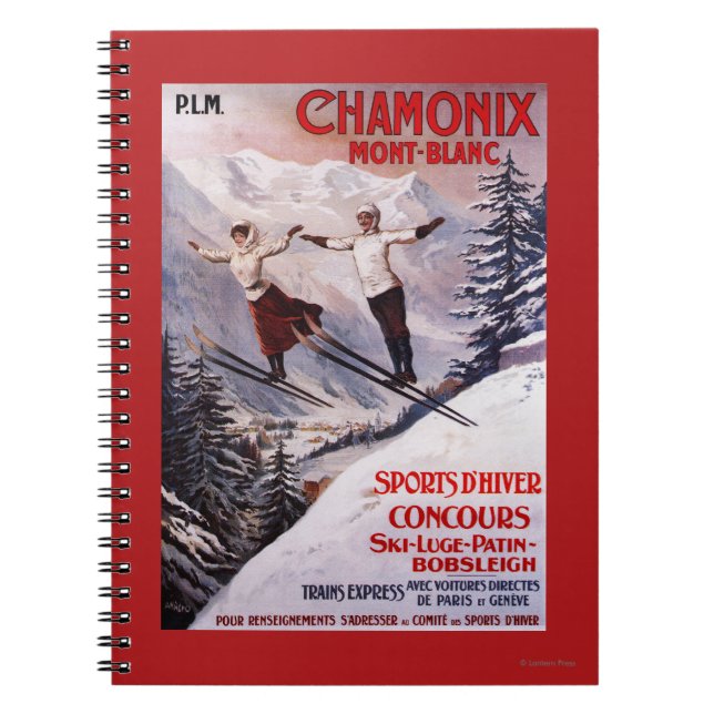 Skiing Promotional Poster Notebook (Front)