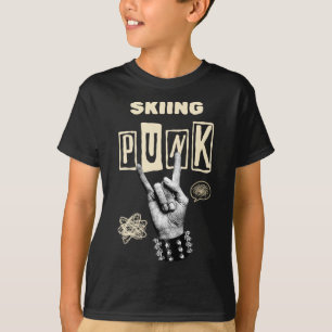 Skiing Punk Rock Music Snow Mountain Adventure T-Shirt