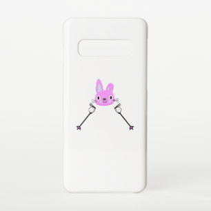 Skiing Rabbit with ski poles Samsung Galaxy Case