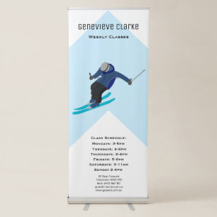 Skiing Retractable Banner
