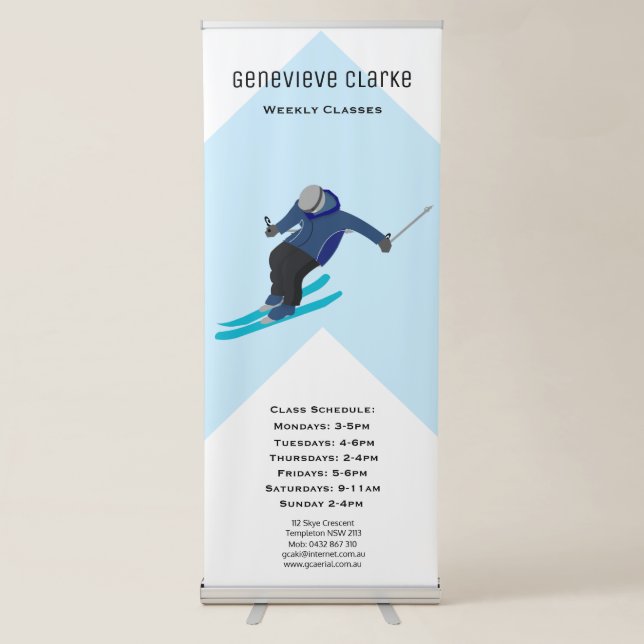 Skiing Retractable Banner (Front)