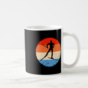 Skiing Retro Cross Country Skier Coffee Mug