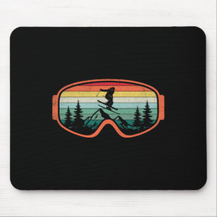 Skiing Retro Goggles Skier Freestyle Extreme Winte Mouse Mat