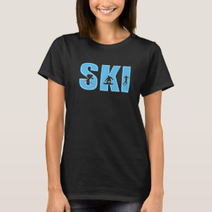 Skiing Retro Ski Vintage 80s 90s Downhill Skiing T-Shirt
