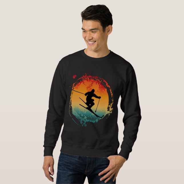 SKIING RETRO VINTAGE SWEATSHIRT (Front Full)