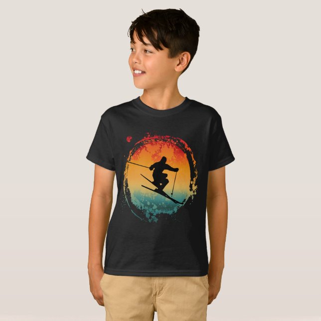 SKIING RETRO VINTAGE T-Shirt (Front Full)
