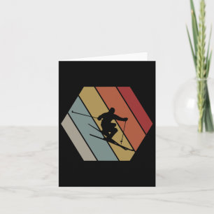Skiing Retro Vintage Winter Gift For Skier Card