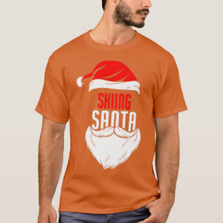Skiing Santa Claus Christmas Holiday - Skiing Skie T-Shirt