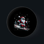 Skiing Santa Claus Christmas Ski Winter Sport X-ma 6 Cm Round Badge<br><div class="desc">Skiing Santa Claus Christmas Ski Winter Sport X-mas Skier</div>