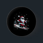 Skiing Santa Claus Christmas Ski Winter Sport X-ma 6 Cm Round Badge<br><div class="desc">Skiing Santa Claus Christmas Ski Winter Sport X-mas Skier</div>
