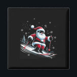 Skiing Santa Claus Christmas Ski Winter Sport X-ma Magnet<br><div class="desc">Skiing Santa Claus Christmas Ski Winter Sport X-mas Skier</div>