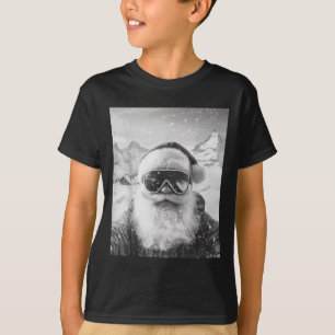 Skiing Santa Selfie Christmas T-Shirt