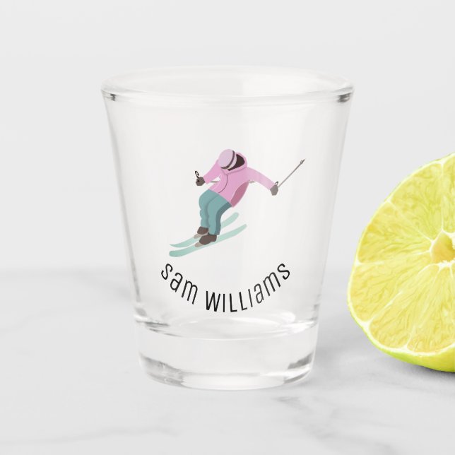 Skiing Shot Glass (Front)