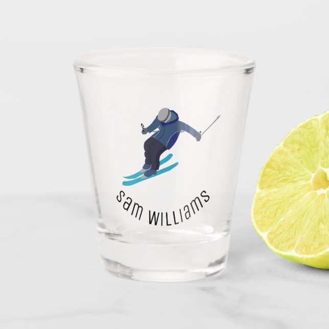 Skiing Shot Glass (Front)
