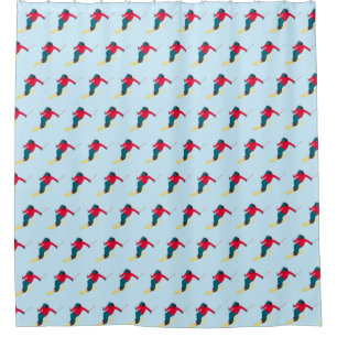 Skiing Shower Curtain