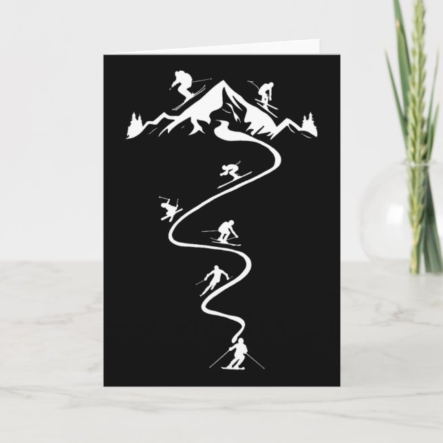 Skiing Ski Alpine  Card (Front)