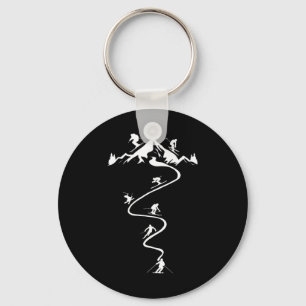 Skiing Ski Alpine  Key Ring