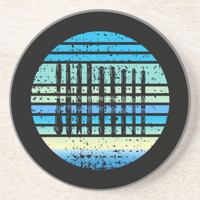Skiing - Ski Boards Collection Funny Skiing Coaster (Front)