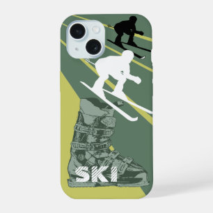 Skiing Ski Boot Army Green iPhone Case