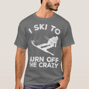 Skiing Ski Gift Vintage Tshirt for a Downhill