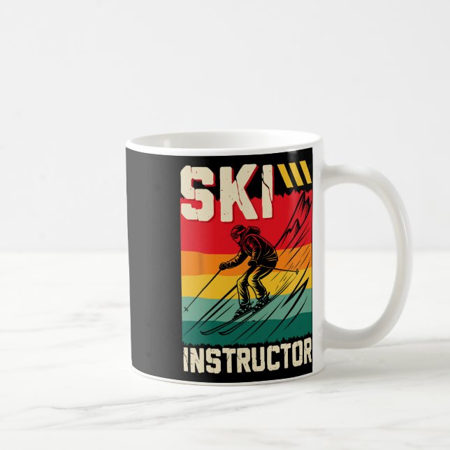 Skiing Ski Instructor Ski Slope Funny Trainer _1  Coffee Mug (Right)