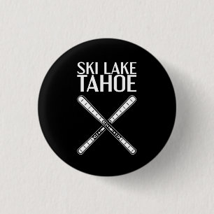 Skiing - Ski Lake Tahoe 3 Cm Round Badge