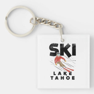 Skiing - Ski Lake Tahoe Key Ring