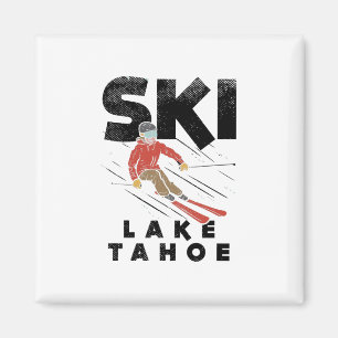 Skiing - Ski Lake Tahoe Magnet