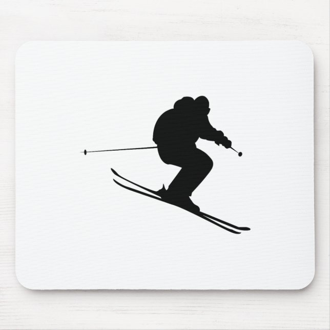 Skiing Ski  Mouse Mat (Front)