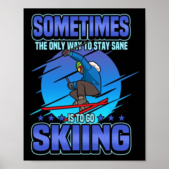 Skiing Ski  Poster (Front)
