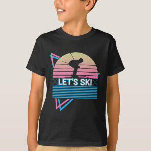 Skiing Ski Retro Let's Ski T-Shirt