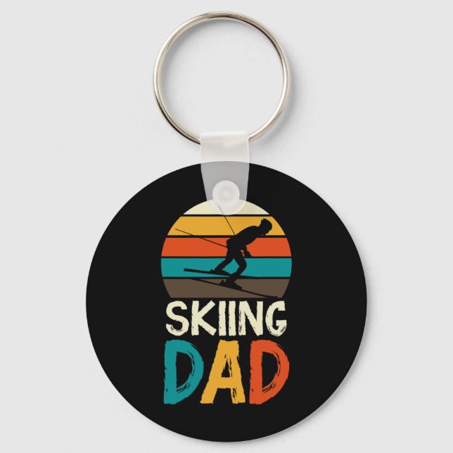 Skiing Ski Skier Biathlon Snow Winter Sports Lover Key Ring (Front)