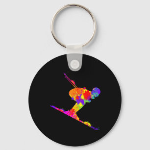 Skiing Ski Skier Men Boys Kids _1 Key Ring