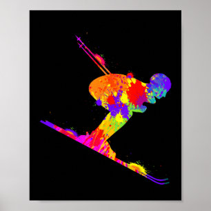 Skiing Ski Skier Men Boys Kids 1 Poster