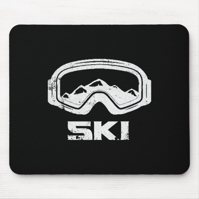 Skiing Ski Snow Mountain Winter Skier Tee Perfect  Mouse Mat (Front)