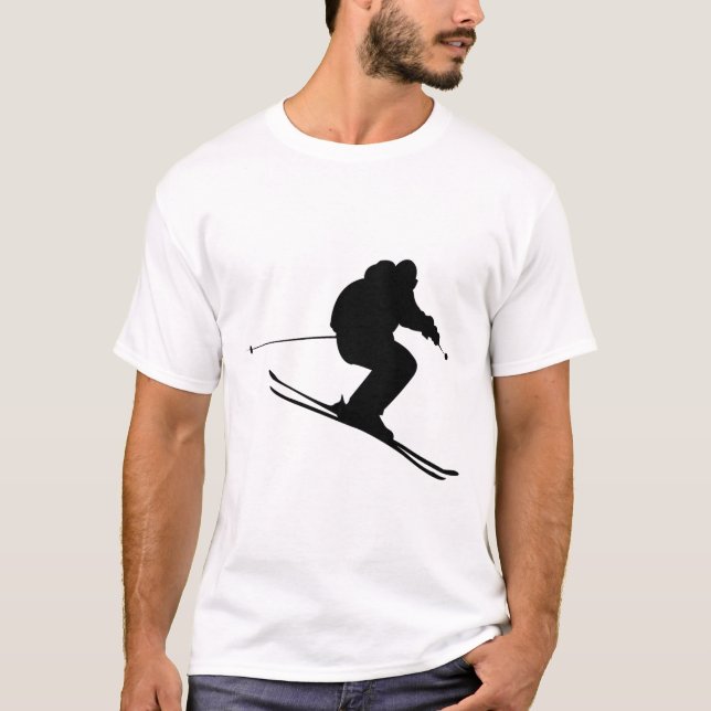 Skiing Ski  T-Shirt (Front)