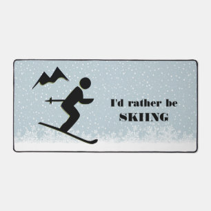 Skiing Skier Design Desk Mat