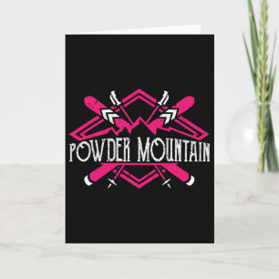 Skiing Skier Downhill Ski Resort Women Powder Moun Card