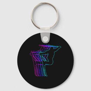 Skiing Skier Gift Clothes For Boys Youth Men Kids Key Ring