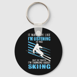 Skiing Skier - Ski Rider - Skiing  Key Ring