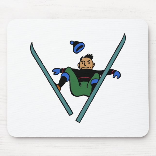 skiing skiing accident accident mouse mat (Front)