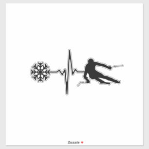 Skiing - Skiing Heartbeat Skier Gift