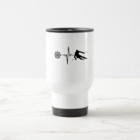 Skiing - Skiing Heartbeat Skier Gift